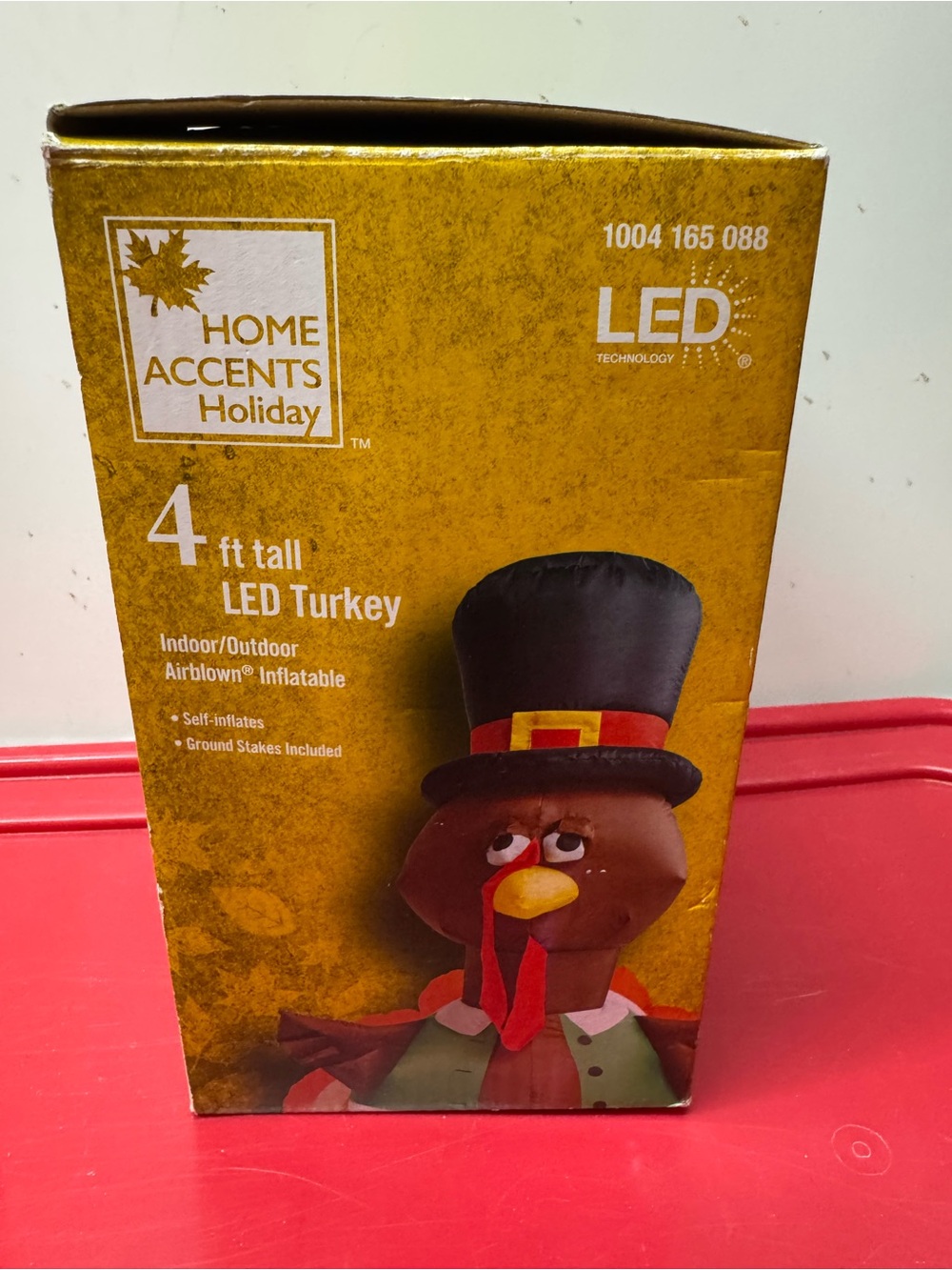Home Accents Holiday 4 ft LED Turkey Inflatable